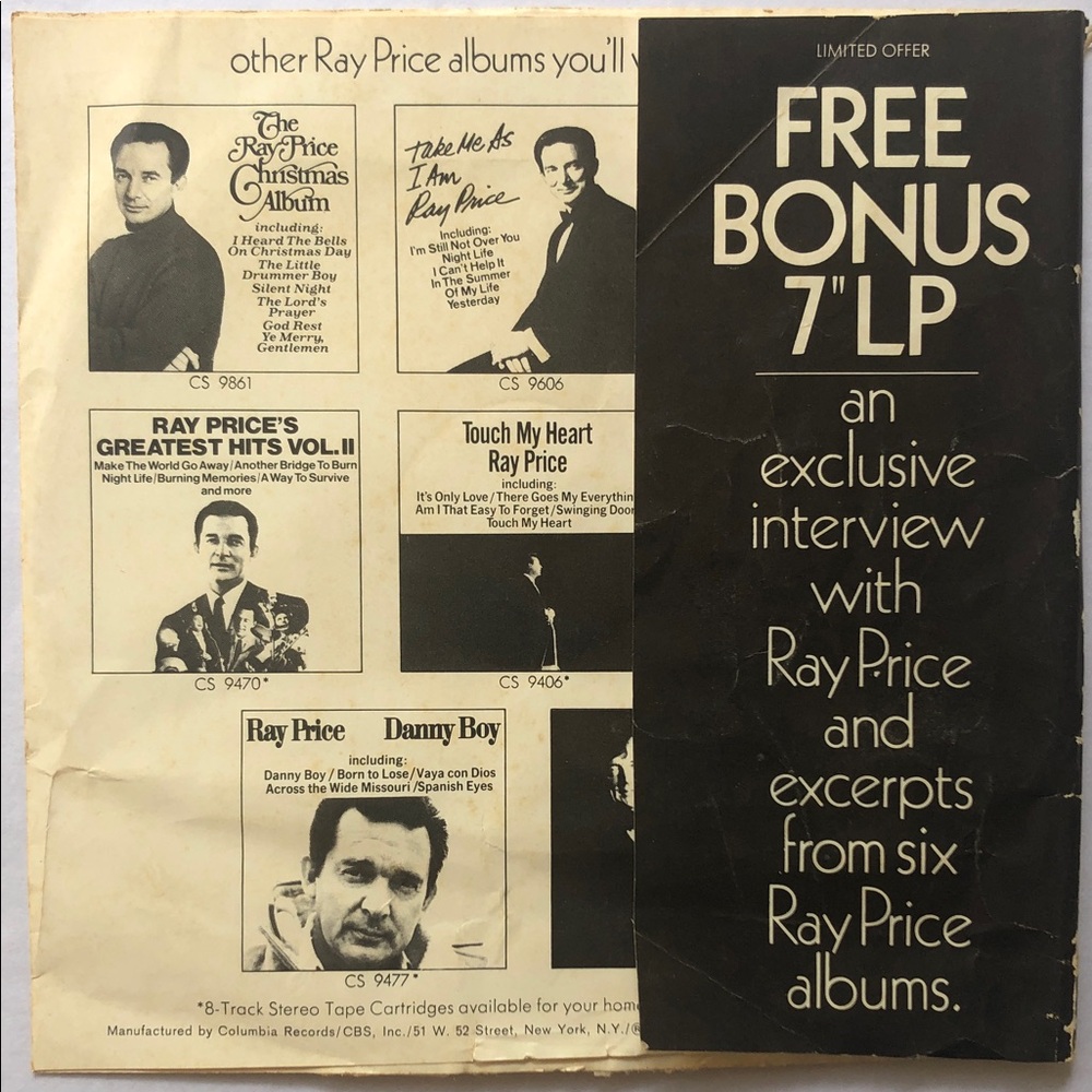 Ray Price Interview With Warner Brothers And Excerpts From Ray Price Albums ‘70